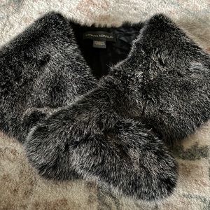 Fur like scarf wrap by Banana Republic